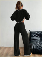 Casual Trim Sweater 2pcs/Set