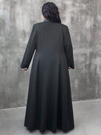 Shawl Collar Open Front Long Jacket