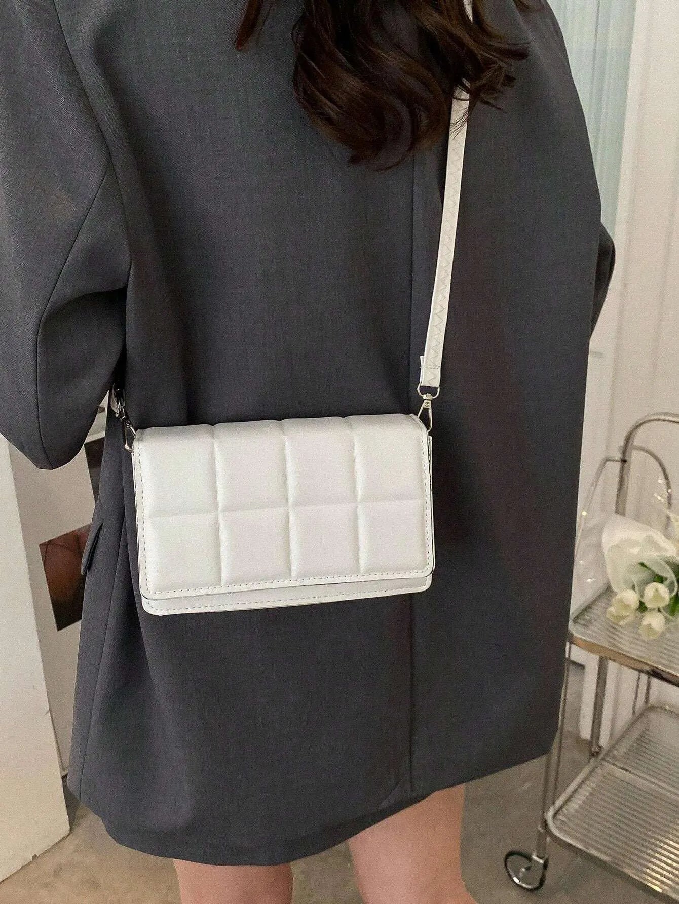 Minimalist Mini Checkered Shoulder Bag