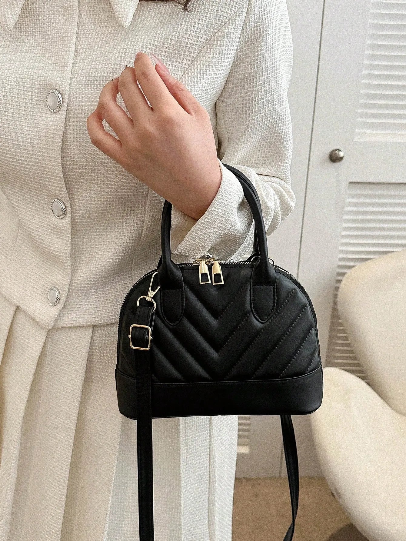 Crinkle Shell Handbag