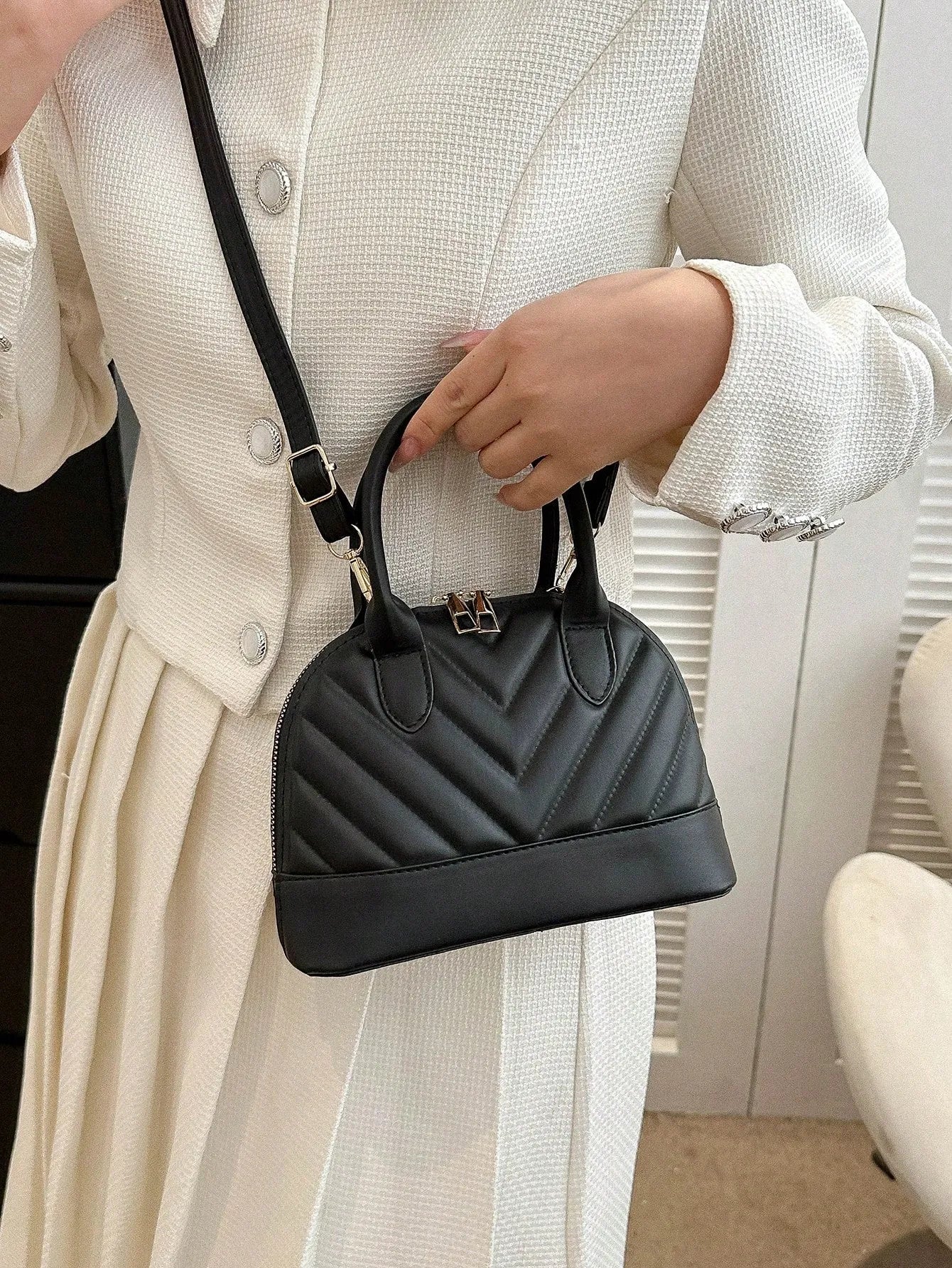 Crinkle Shell Handbag