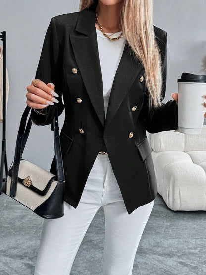 Lapel Button Elegant Business Blazer