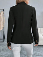 Lapel Button Elegant Business Blazer