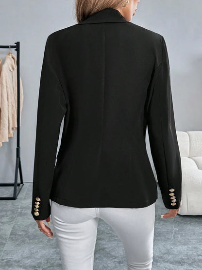 Lapel Button Elegant Business Blazer