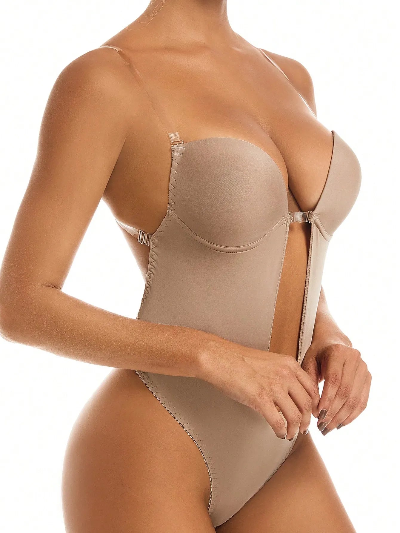 Deep V-neck Bodysuit