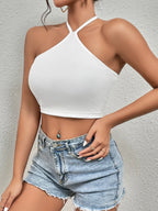 Tie Back Crop Halter Top