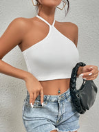 Tie Back Crop Halter Top
