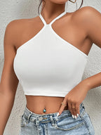 Tie Back Crop Halter Top