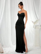 Slit Elegant Evening Dress