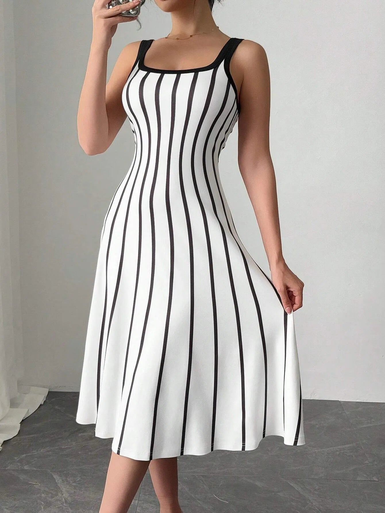 Striped Print Dress