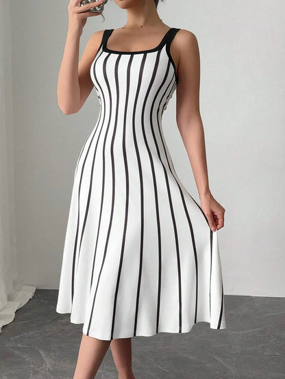Striped Print Dress
