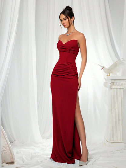 Slit Elegant Evening Dress