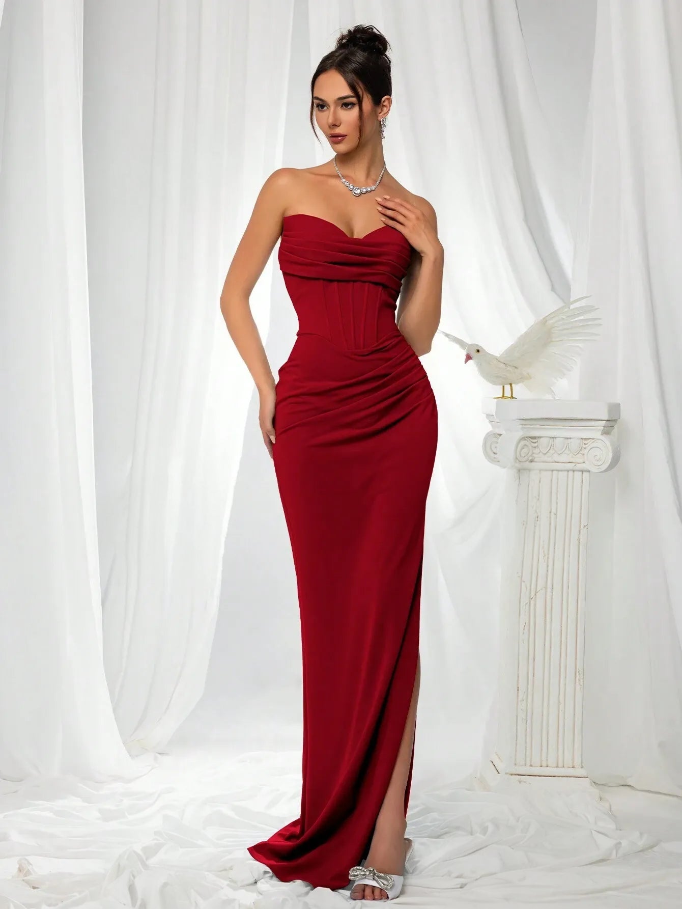 Slit Elegant Evening Dress