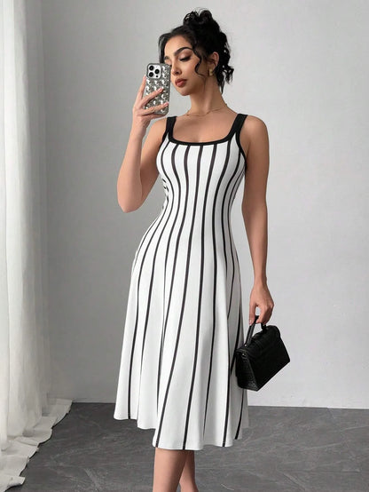 Striped Print Dress