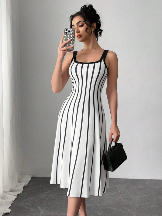 Striped Print Dress