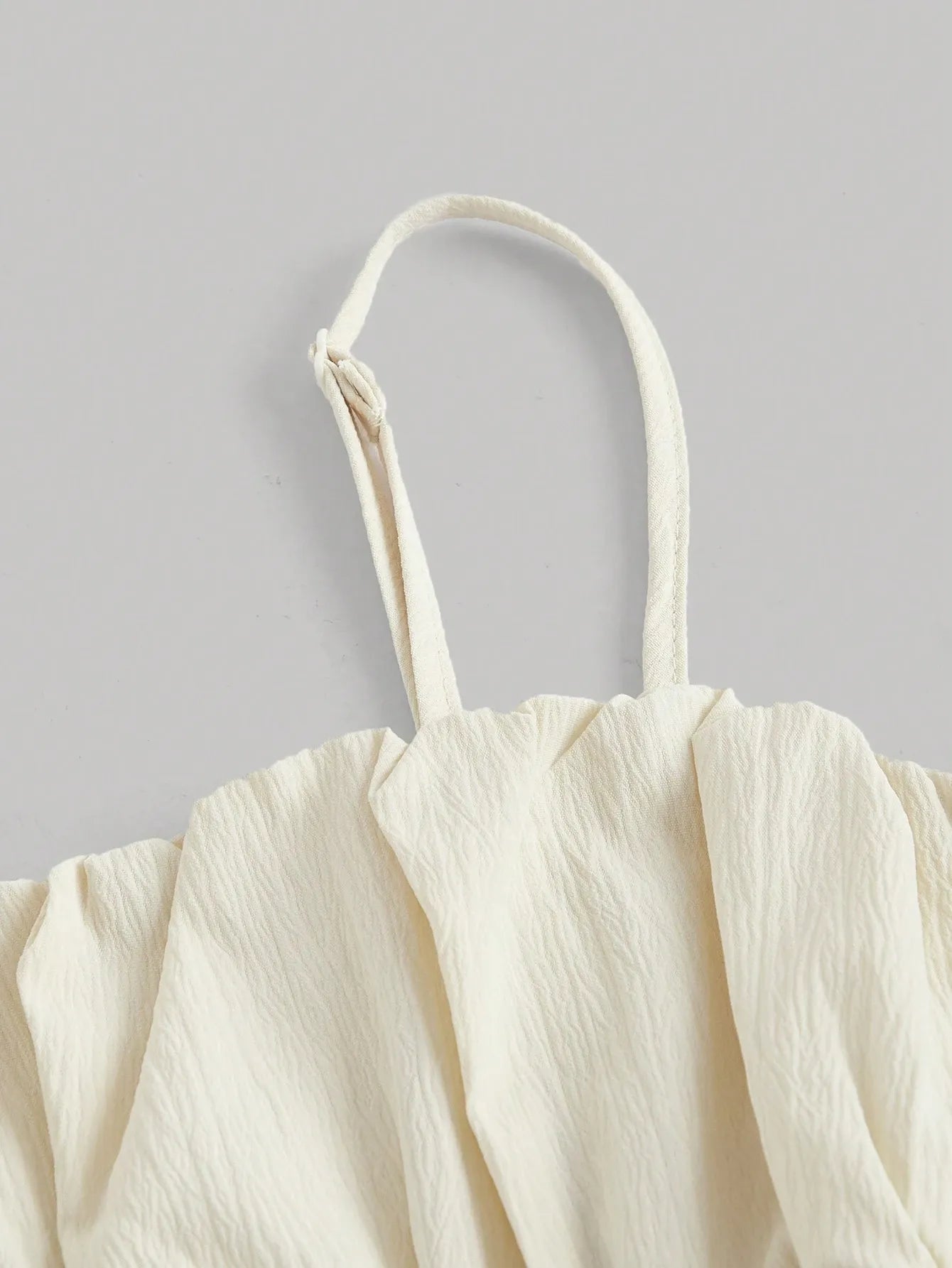 Ruched Lace Up Cami Dress