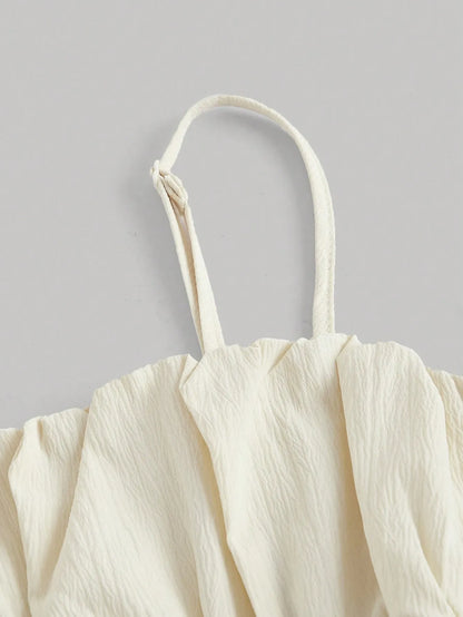 Ruched Lace Up Cami Dress
