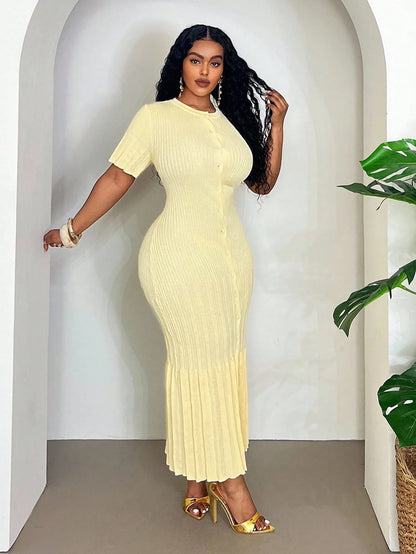Versatile Elegant Knit A-Line Dress
