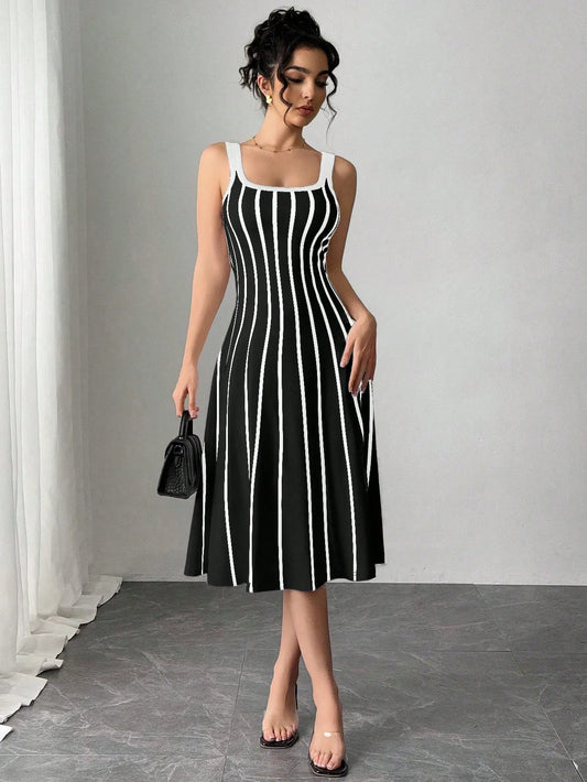 Striped Print Dress