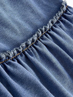 Tie-Up Straps Denim Dress