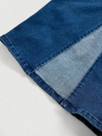 Straps and Knot Slim Denim Dress