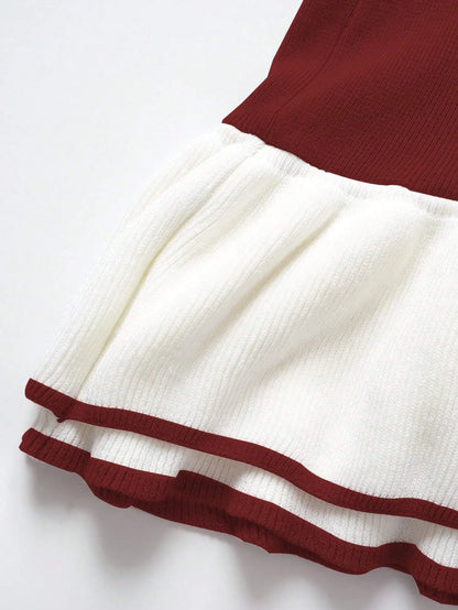 Round Neck Elegant Knitted Dress