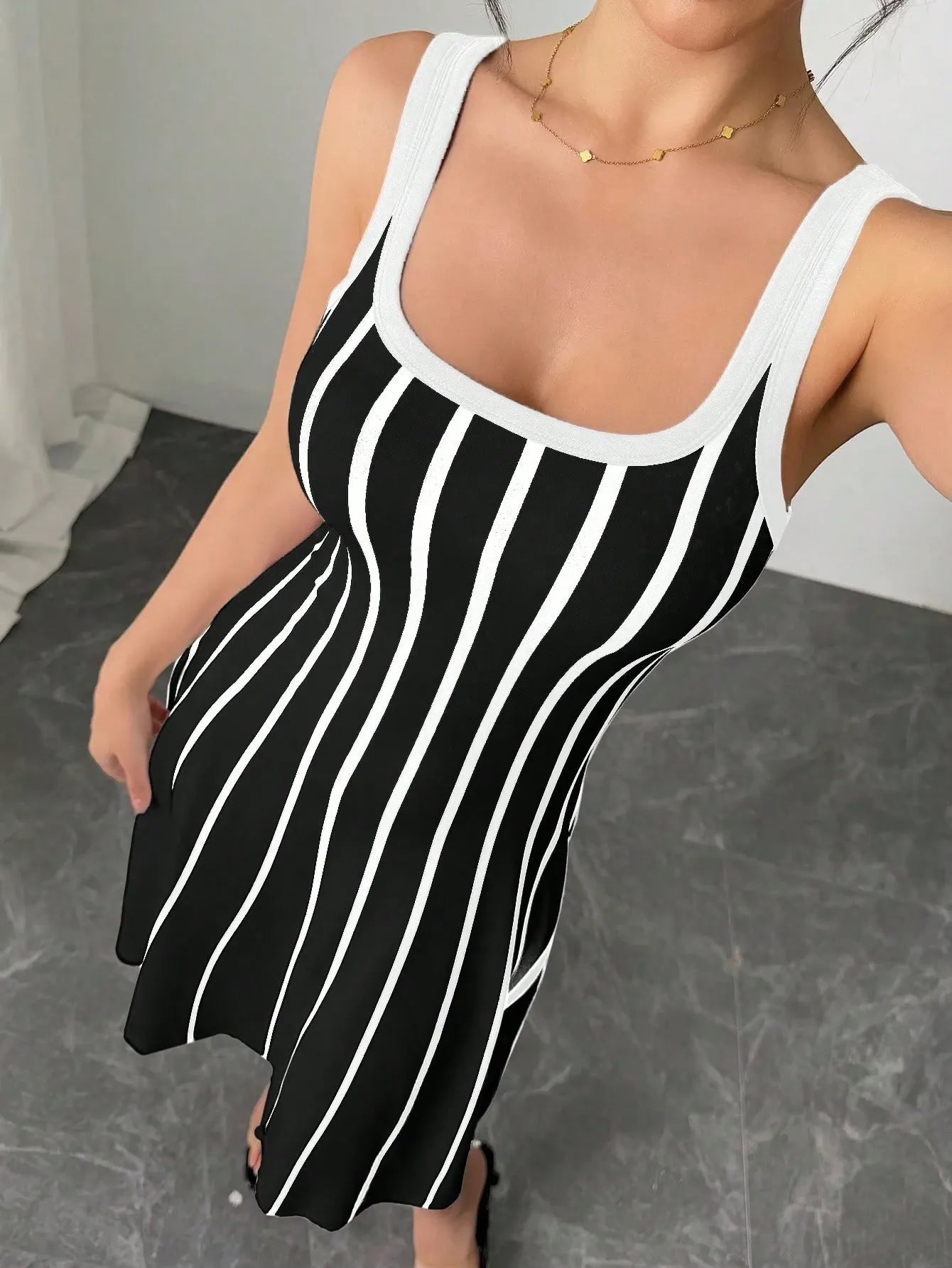 Striped Print Dress