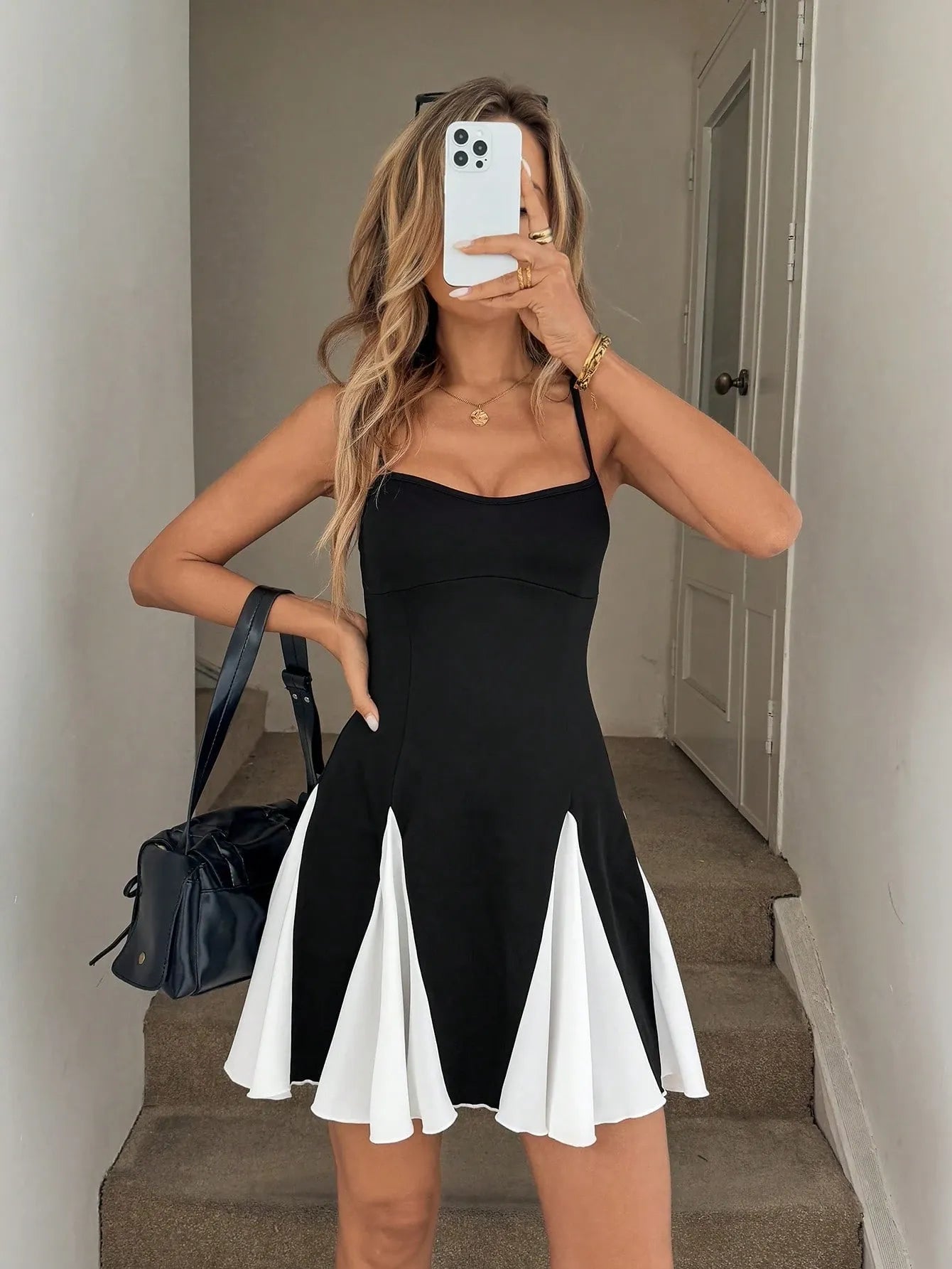 Ruched A-Line Slip Dress