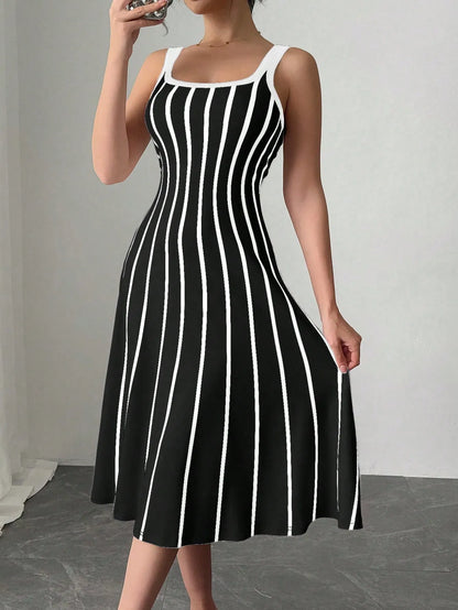 Striped Print Dress