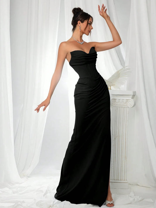 Slit Elegant Evening Dress