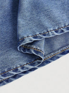 Tie-Up Straps Denim Dress