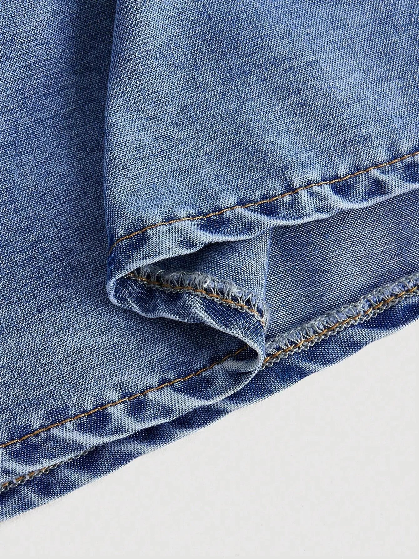Tie-Up Straps Denim Dress