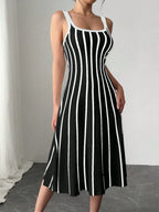 Striped Print Dress