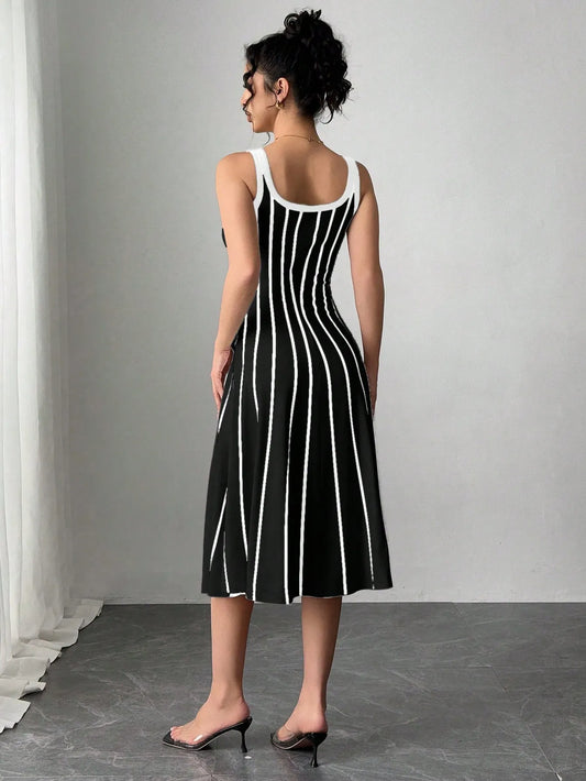 Striped Print Dress