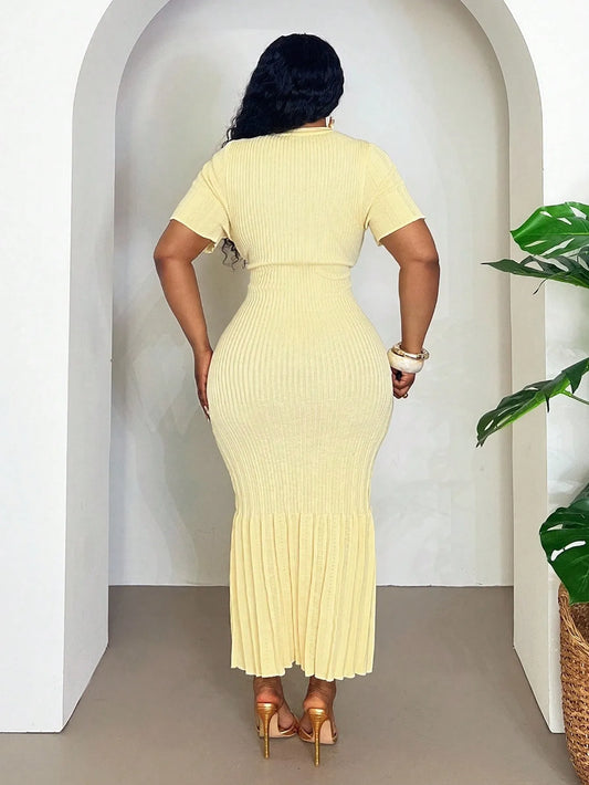 Versatile Elegant Knit A-Line Dress