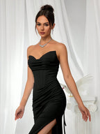 Slit Elegant Evening Dress