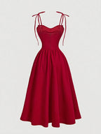Elegant Vintage Bow Dress
