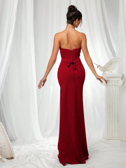 Slit Elegant Evening Dress