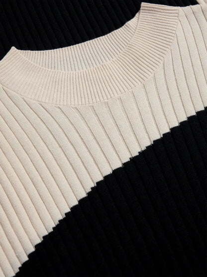 Canvas Cotton Rib Knitwear Maxi Dress