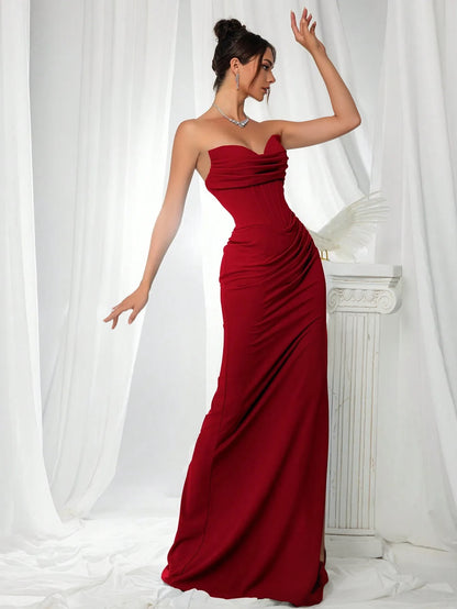 Slit Elegant Evening Dress