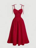 Elegant Vintage Bow Dress