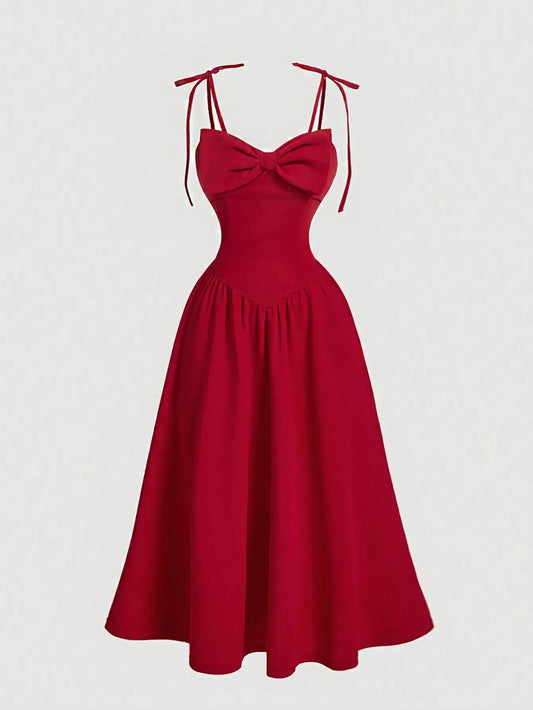 Elegant Vintage Bow Dress