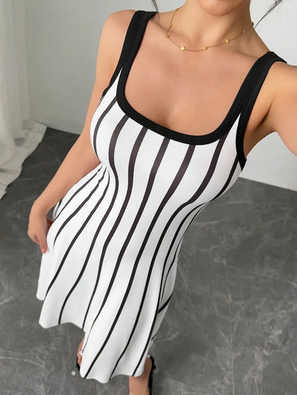 Striped Print Dress