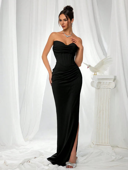 Slit Elegant Evening Dress