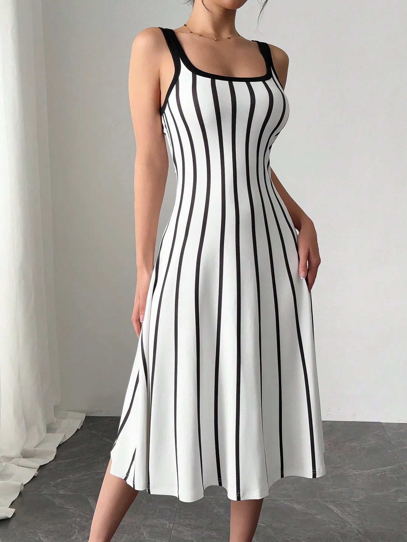 Striped Print Dress