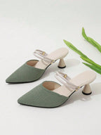 Pointed Toe Mules & Clogs Slip-On Heels