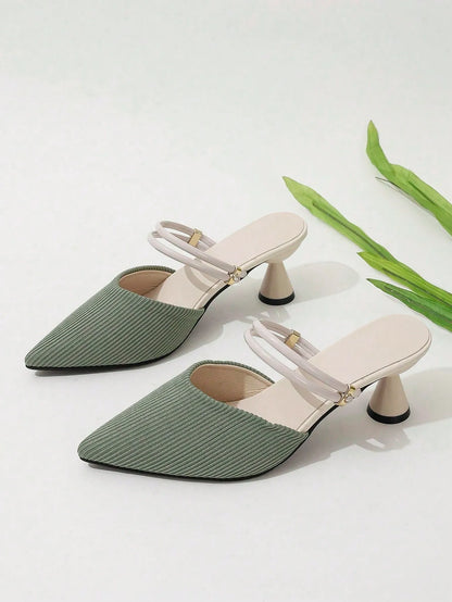 Pointed Toe Mules & Clogs Slip-On Heels