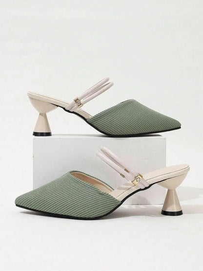 Pointed Toe Mules & Clogs Slip-On Heels