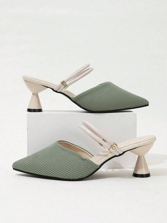 Pointed Toe Mules & Clogs Slip-On Heels