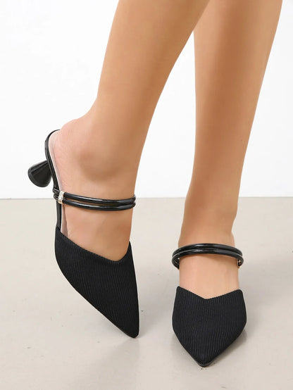 Pointed Toe Mules & Clogs Slip-On Heels